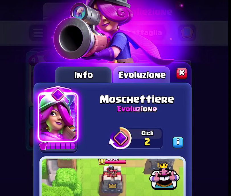 La Nuova Evoluzione di Clash Royale, il Moschettiere, leak e gameplay